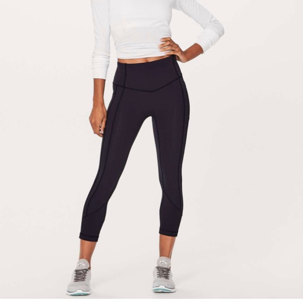 LULULEMON “all the right places crop II” legging, 23 inches in Navy